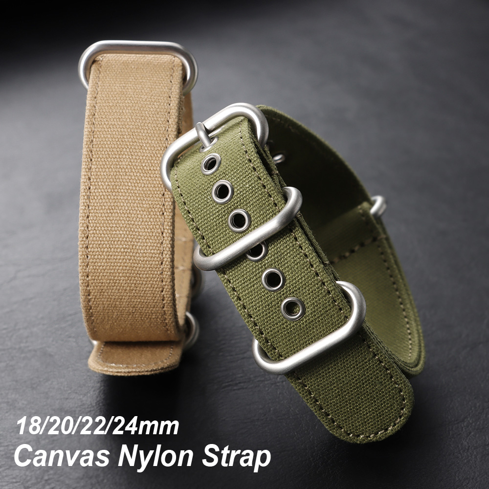 Canvas Strap Watch - 18mm 20mm 22mm 24mm Canvas Nylon