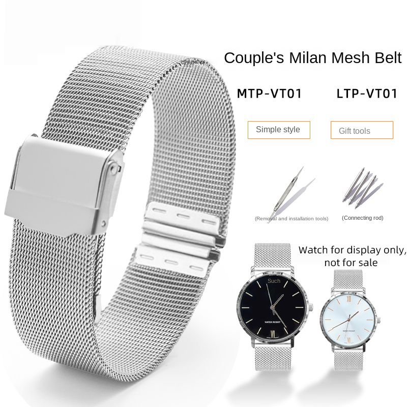 Mesh Strap Metal - Milanese Mesh Strap For Casio MTP-VT01