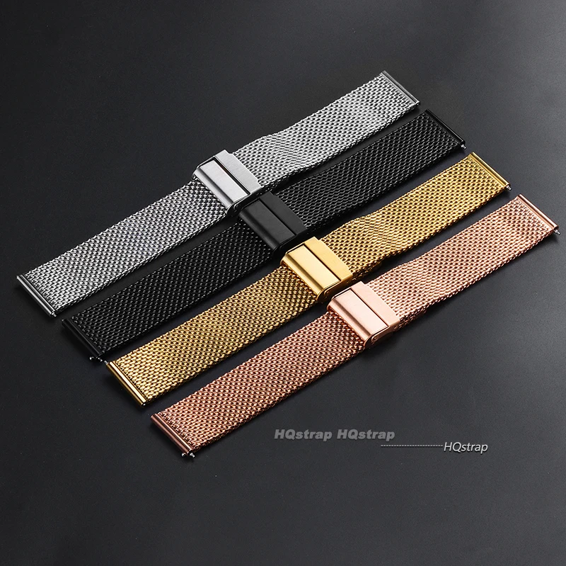 0.6mm 1.0mm Milanese Mesh Stra - Mesh Strap Metal ulasan dan harga