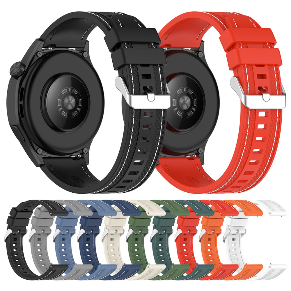 22mm Stitching silicone univer - Silicone Watch Band 22Mm ulasan dan harga