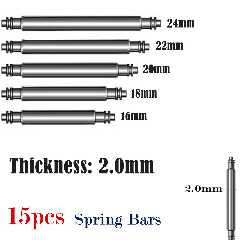 15pcs Watch Band Pin 2.0mm Dia - Spring Bar Tool Set ulasan dan harga