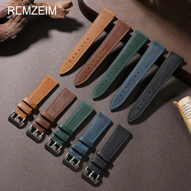 Crazy Horse Quick Release Leat - Suede Strap Watch ulasan dan harga