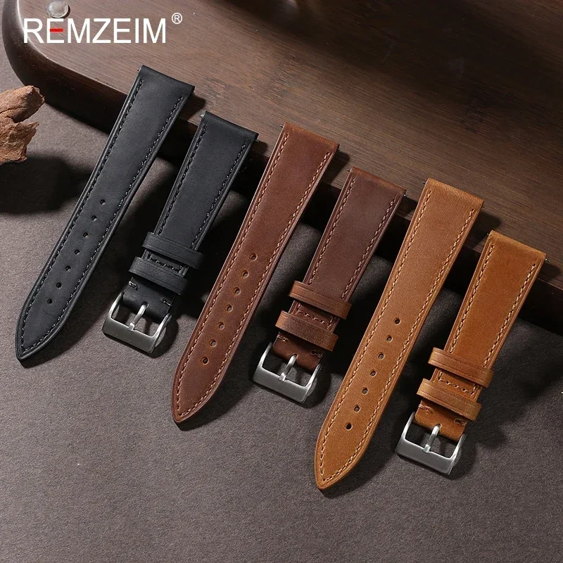Crazy Horse Quick Release Leat - Suede Strap Watch ulasan dan harga