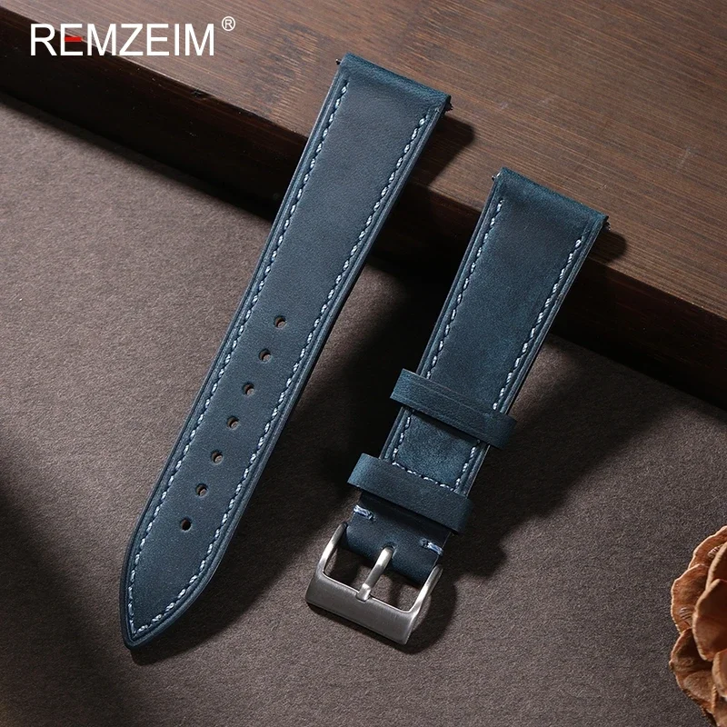 Crazy Horse Quick Release Leat - Suede Strap Watch ulasan dan harga