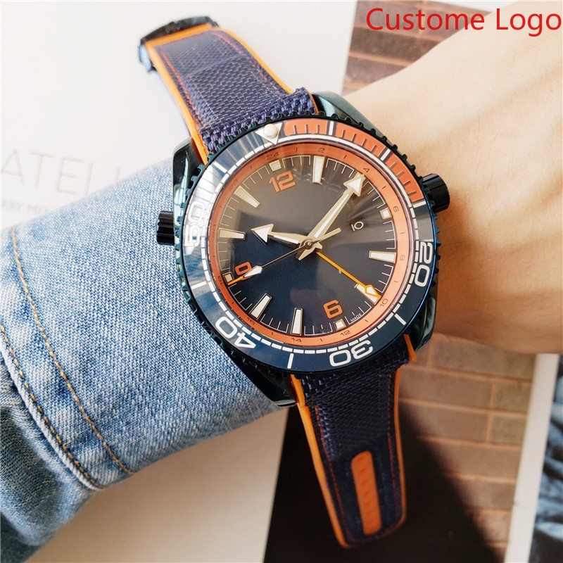 Men GMT Diving Watch Blue Oran - Rubber Strap Diver ulasan dan harga