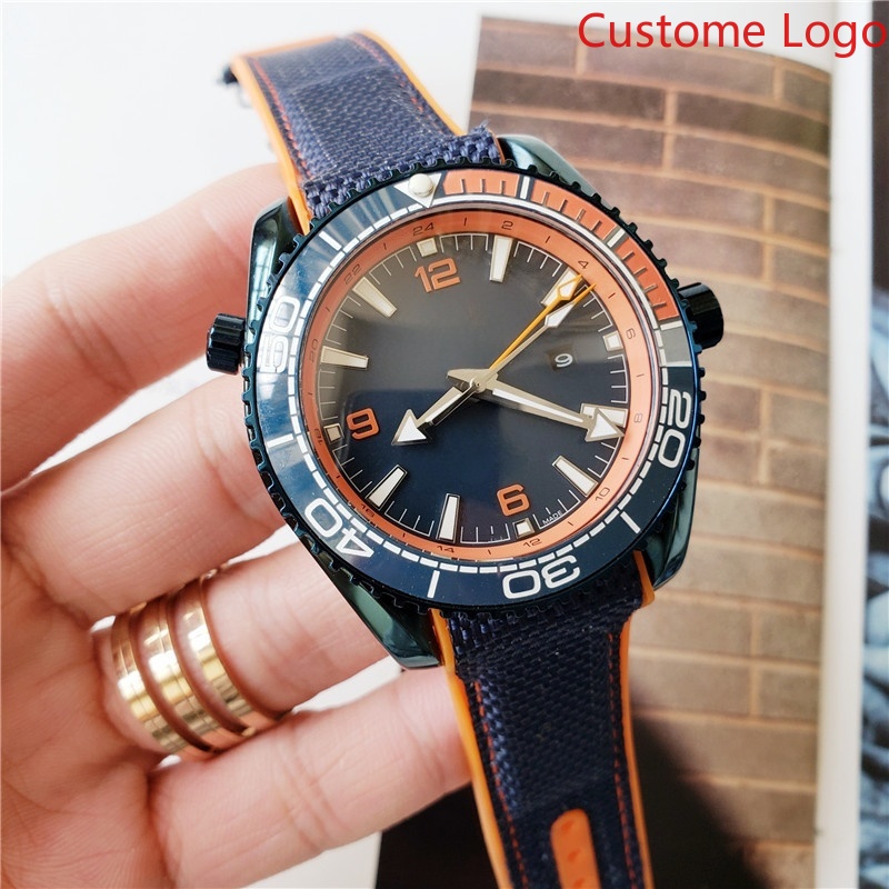 Men GMT Diving Watch Blue Oran - Rubber Strap Diver ulasan dan harga