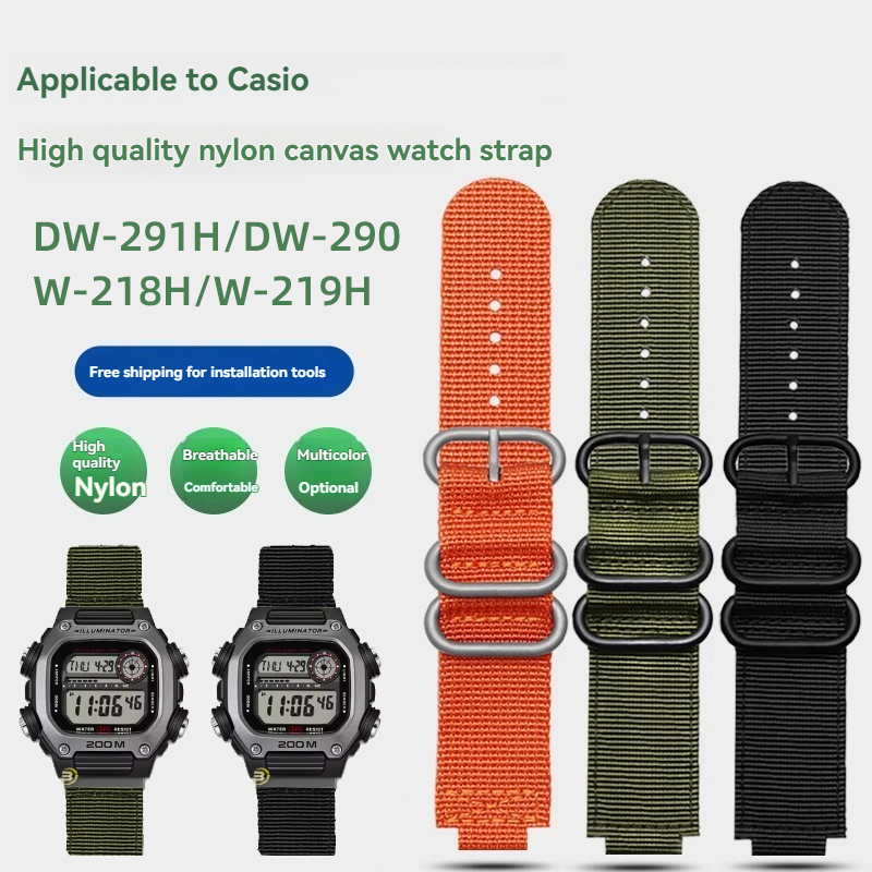 For Casio watch accessories DW - Canvas Strap Watch ulasan dan harga
