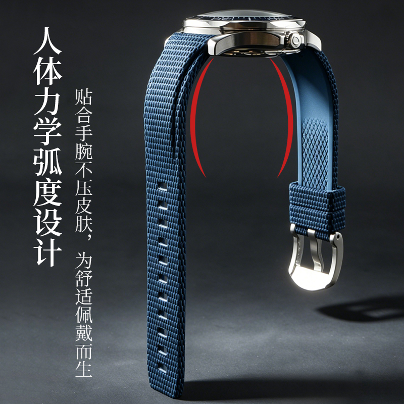 Curved End Fluororubber Watch  - Omega Watch Speedmaster ulasan dan harga